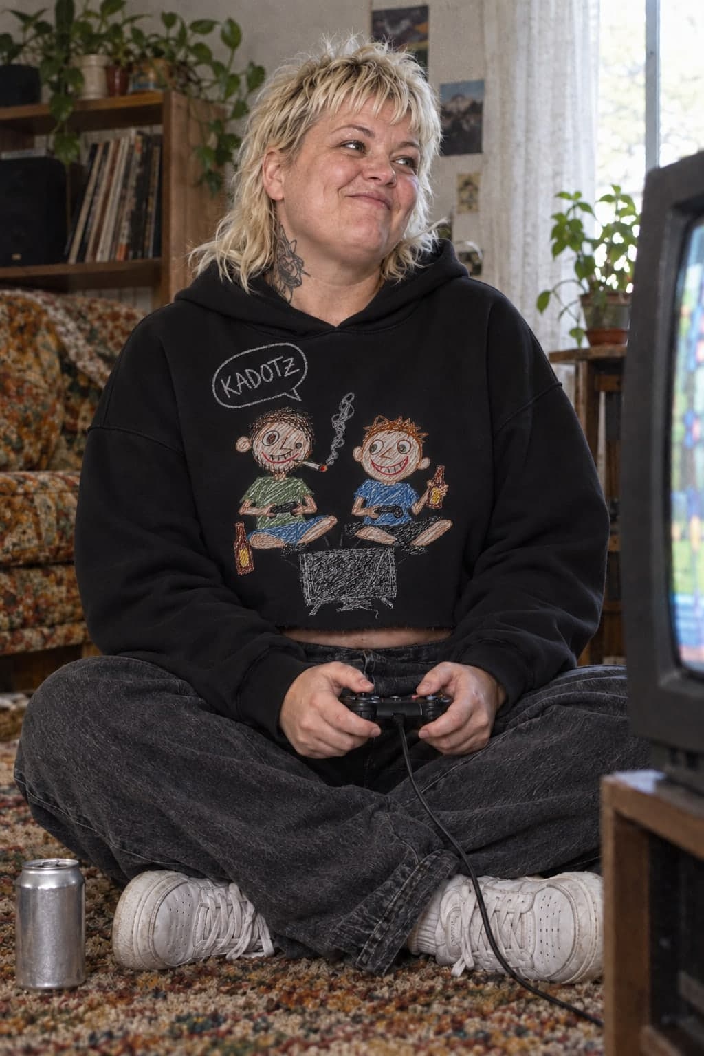 Old TV, new high score (AI-generated model)