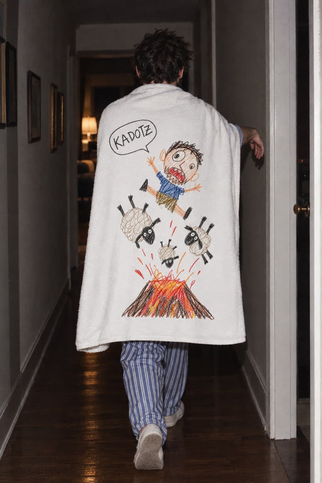 Sleepwalking cape (AI-generated model)