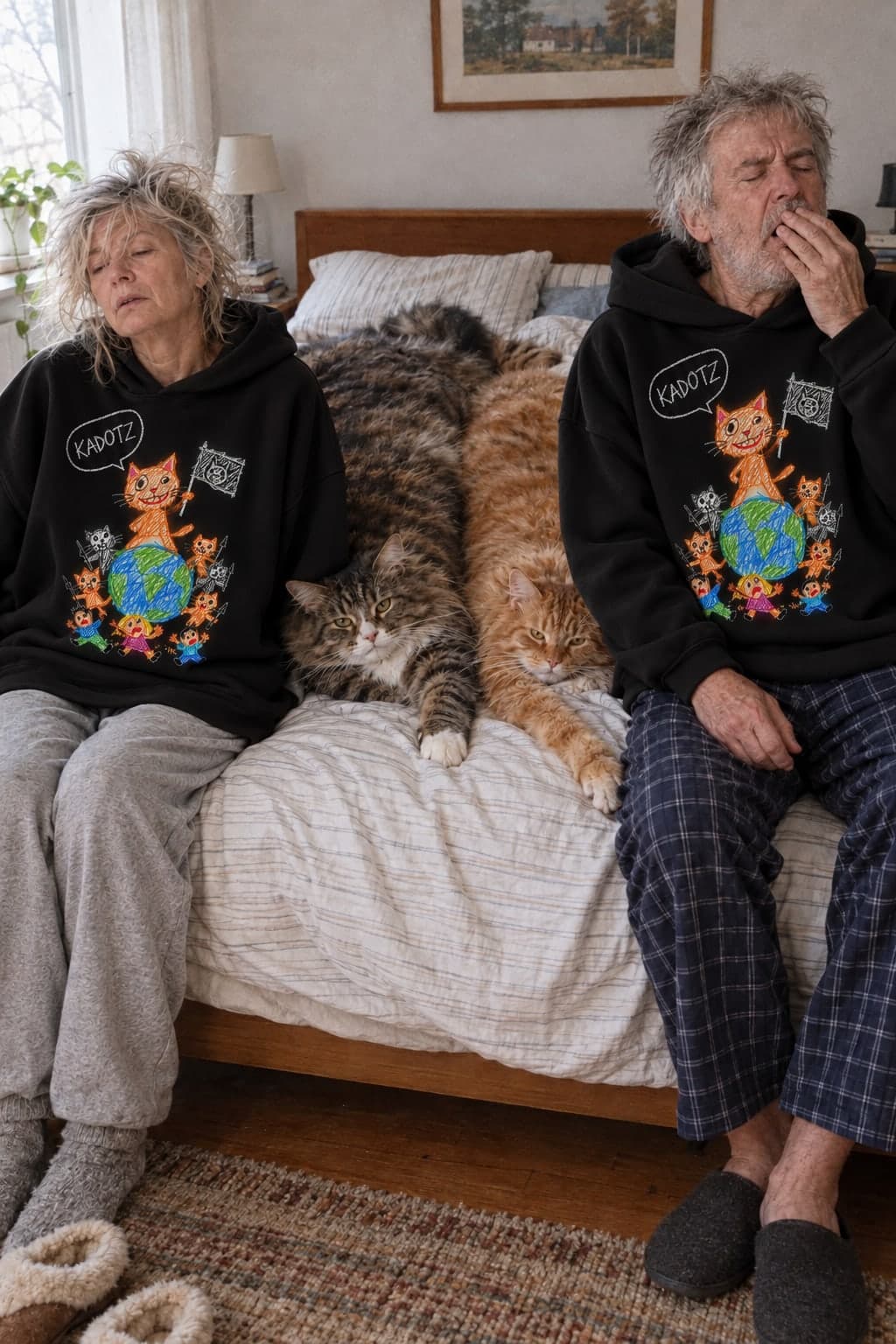 Their bed, the cats' bed (AI-generated model)