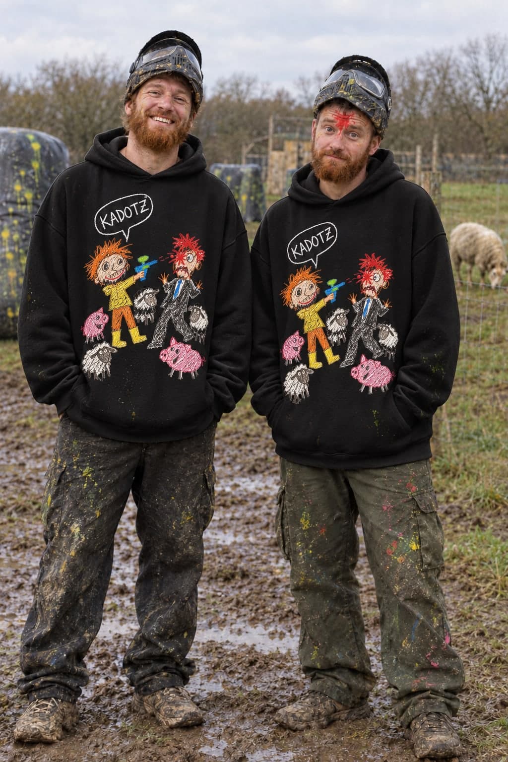 After the paintball game (AI-generated model)